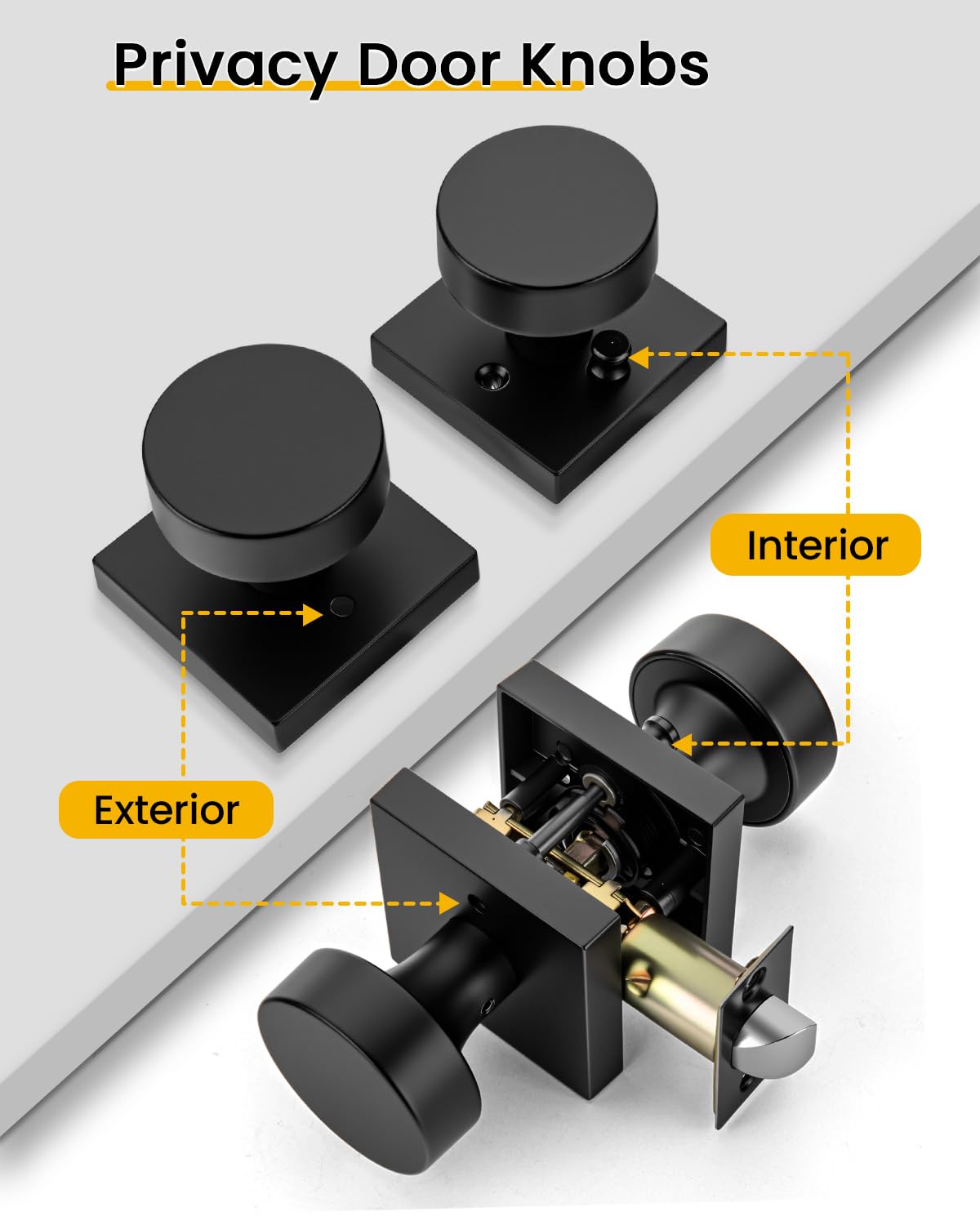 Goldenwarm reversible knob mounted on right and left doors