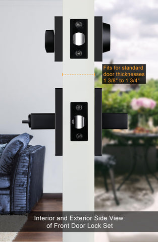 Goldenwarm square contemporary handle detail for a sleek, modern exterior