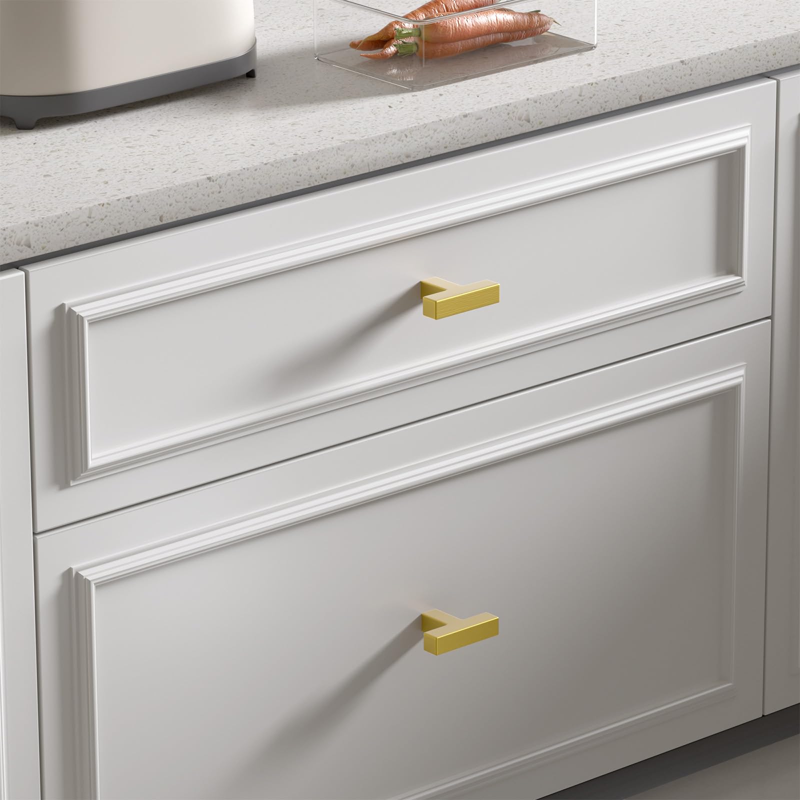 Goldenwarm square cupboard hardware brings modern geometric charm to furniture.