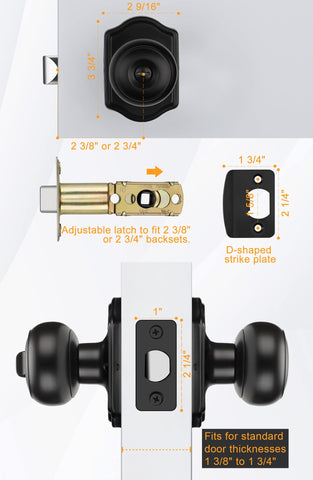 Goldenwarm stainless steel door knob durability resists rust and wear.