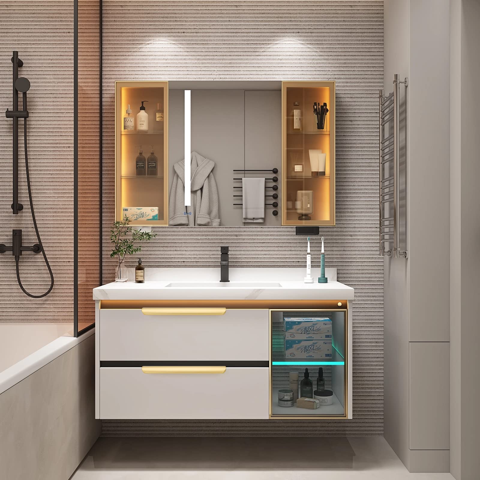 Goldenwarm modern hardware upgrade for kitchens and bathrooms.