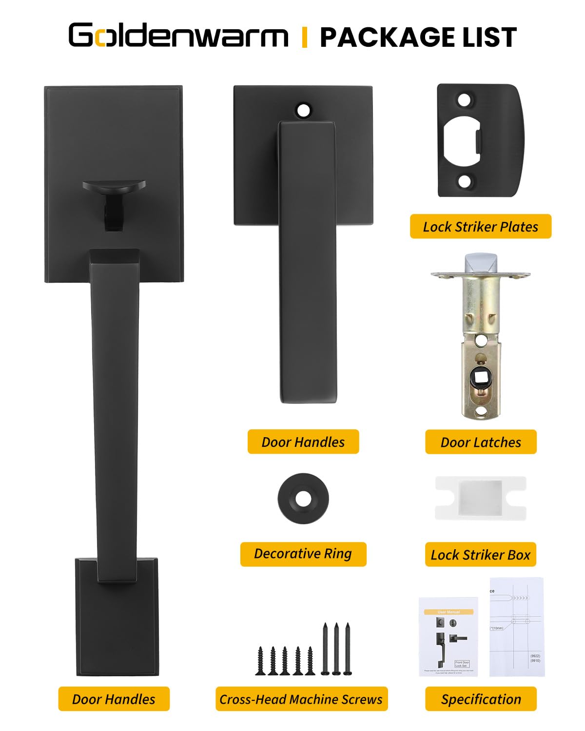 Goldenwarm zinc alloy durable finish signals robust construction and long-lasting use