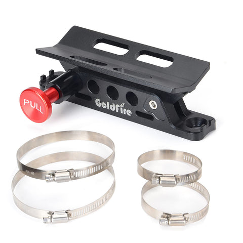 Goldfire extinguisher holder on roll bar secured for rough terrain
