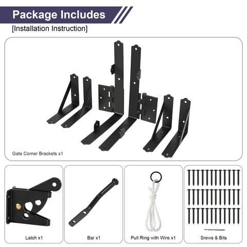 GoldOrcle anti-sag gate frame providing sturdy support for wooden gates.