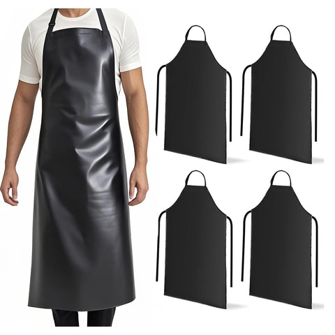 GoldPig four-pack heavy-duty aprons provide versatile protection for kitchen and lab tasks.