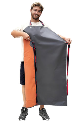 GoldPig thick rubber apron with full-coverage protection for messy tasks