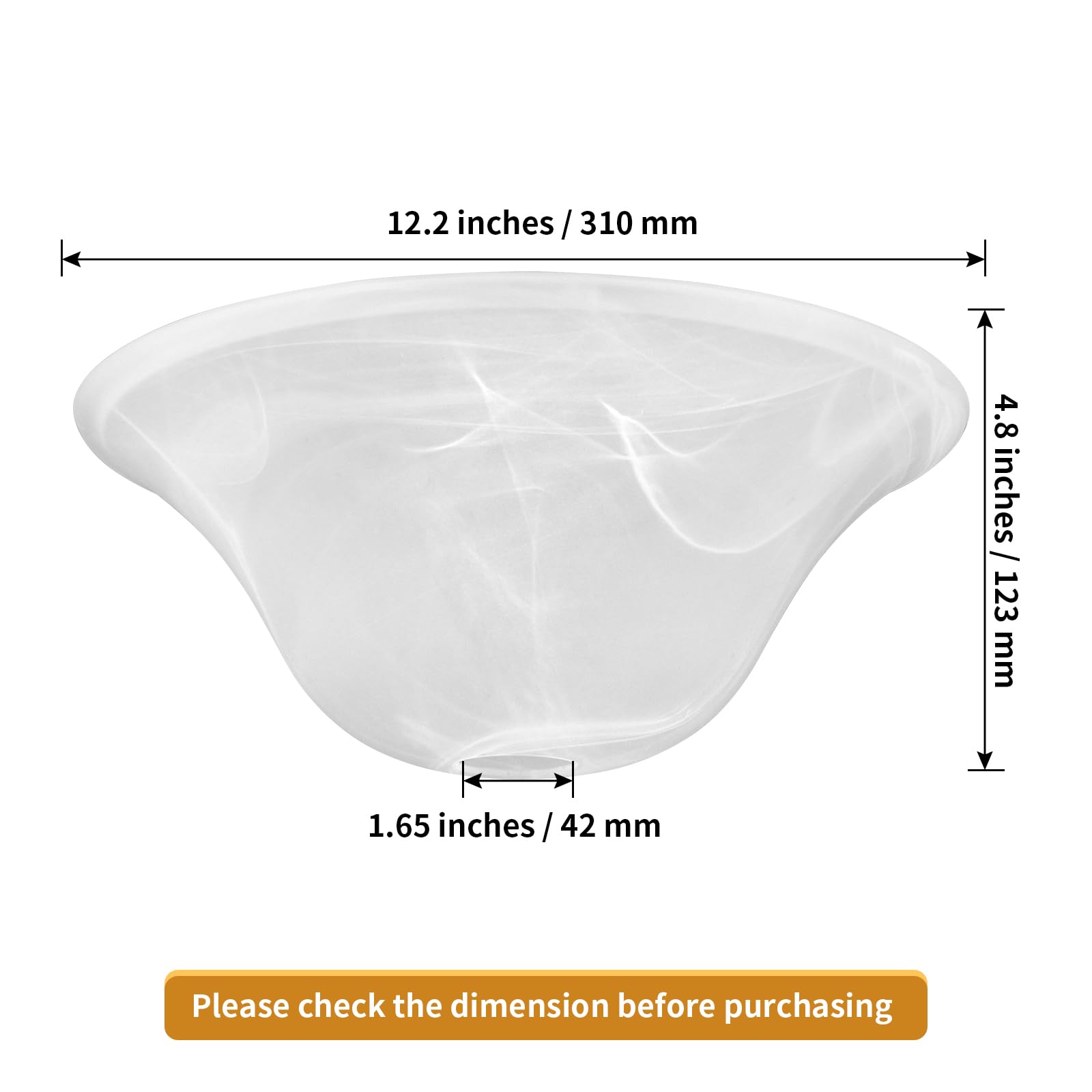 Golhom lipless glass dome edge enhances fixture aesthetics and safety.