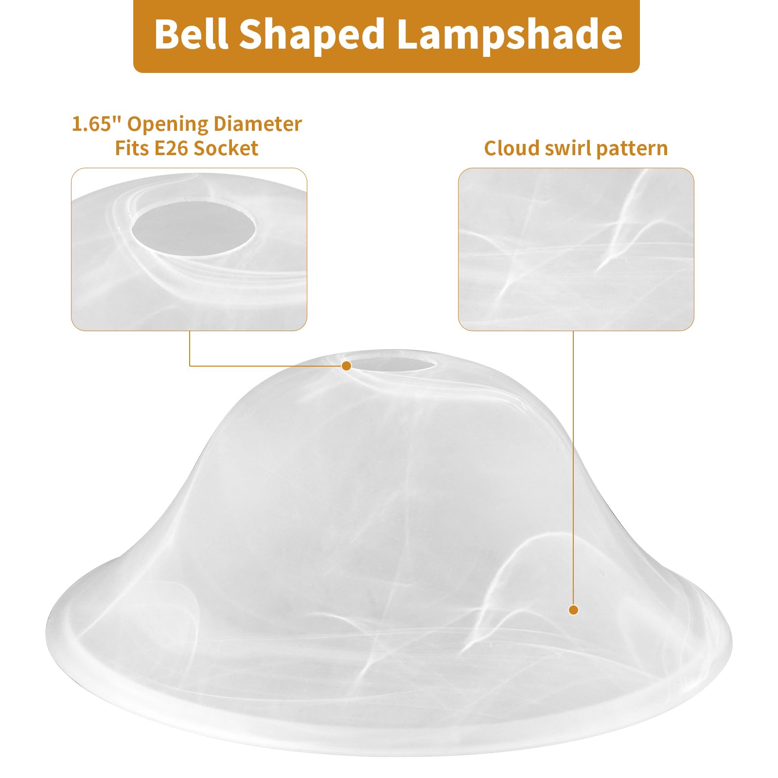 Golhom 12-inch shade diffuses glare for comfortable evenings.