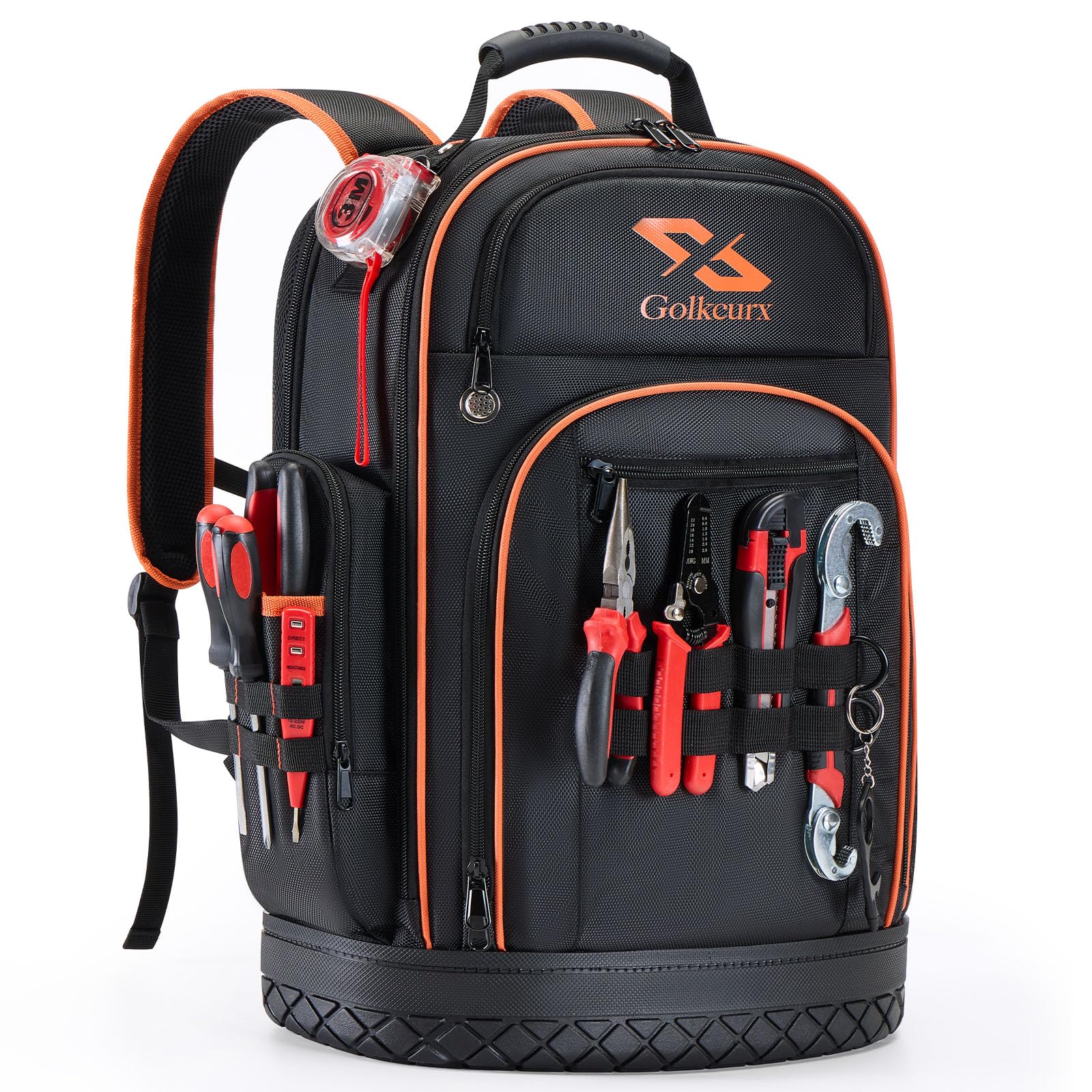 Golkcurx Tool Backpack shows durable 1680D fabric for long-lasting daily use.