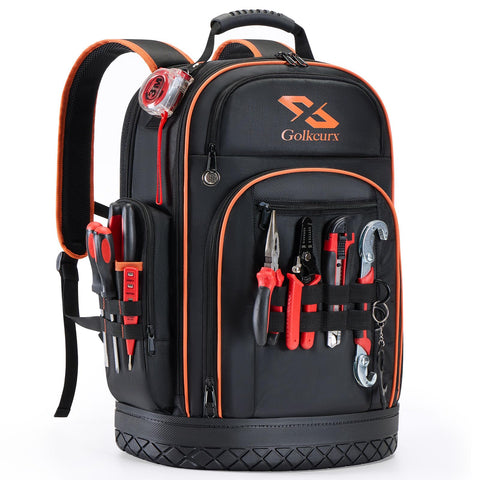 Golkcurx Tool Backpack shows durable 1680D fabric for long-lasting daily use.