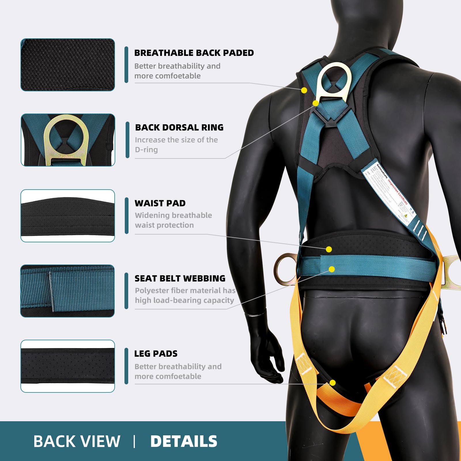 Golmudsafe anchor D-ring demonstrates reliable attachment for varied points.