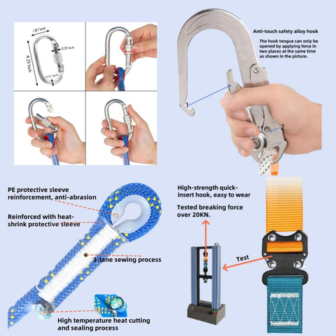 Golmudsafe quick-connect buckles enable quick and secure harness adjustments.