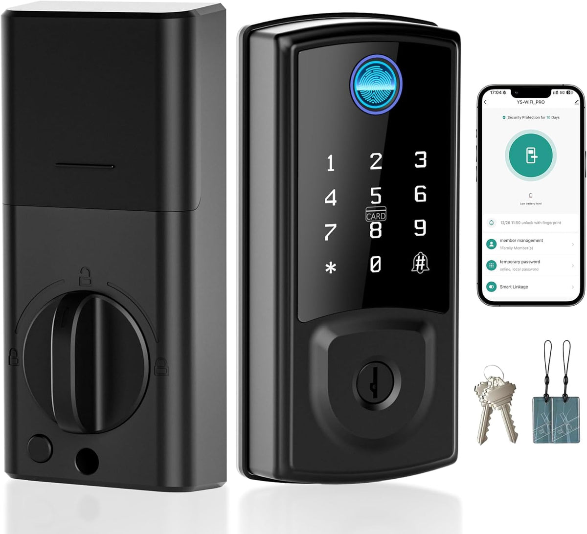 GOLSPARK smart door lock for front door installation