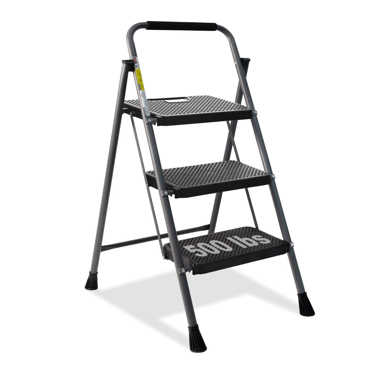 GOLYTON 3-step ladder open view showing sturdy frame for reach tasks.