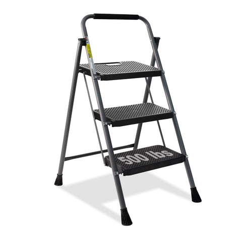 GOLYTON 3-step ladder open view showing sturdy frame for reach tasks.