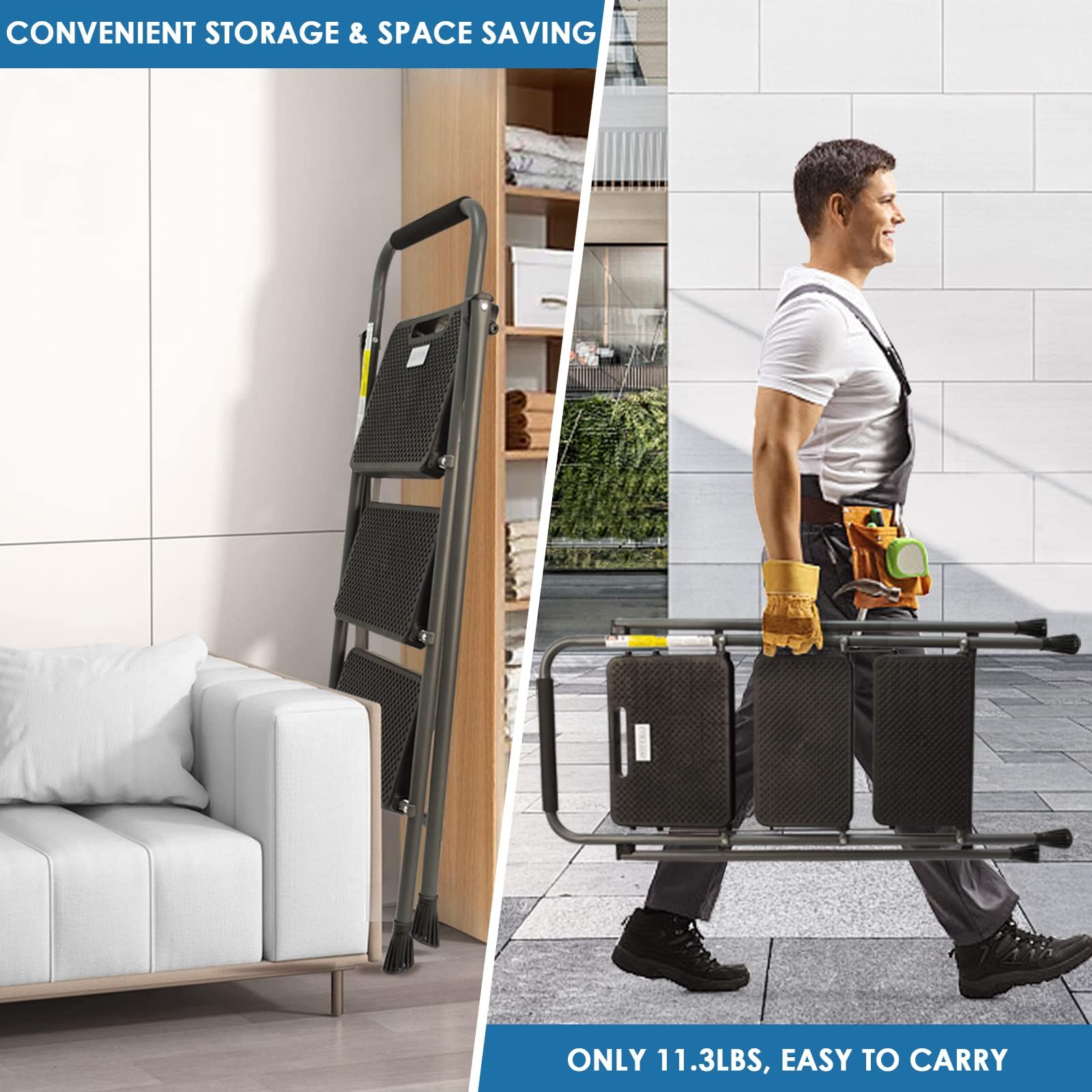 GOLYTON 500 lb capacity suitable for heavy household tasks.
