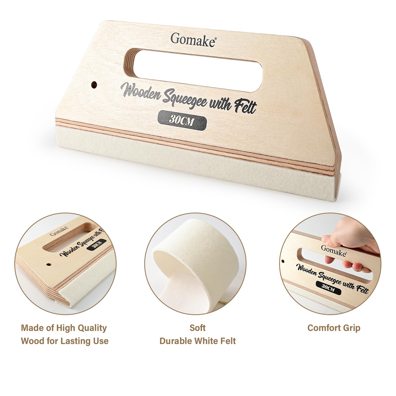 Gomake open-handle design enables easy storage and handling.