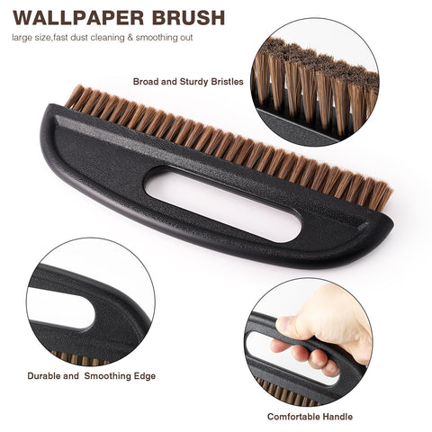 Gomake smoothing tool with rounded corners protects wallpaper during smoothing.