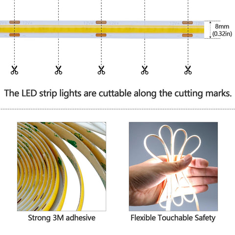 GOMING strip provides soft 6000K glow at the bedside