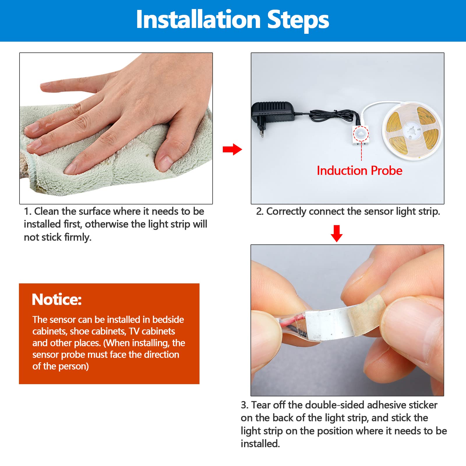 GOMING motion sensor activates on entry for hands-free visibility