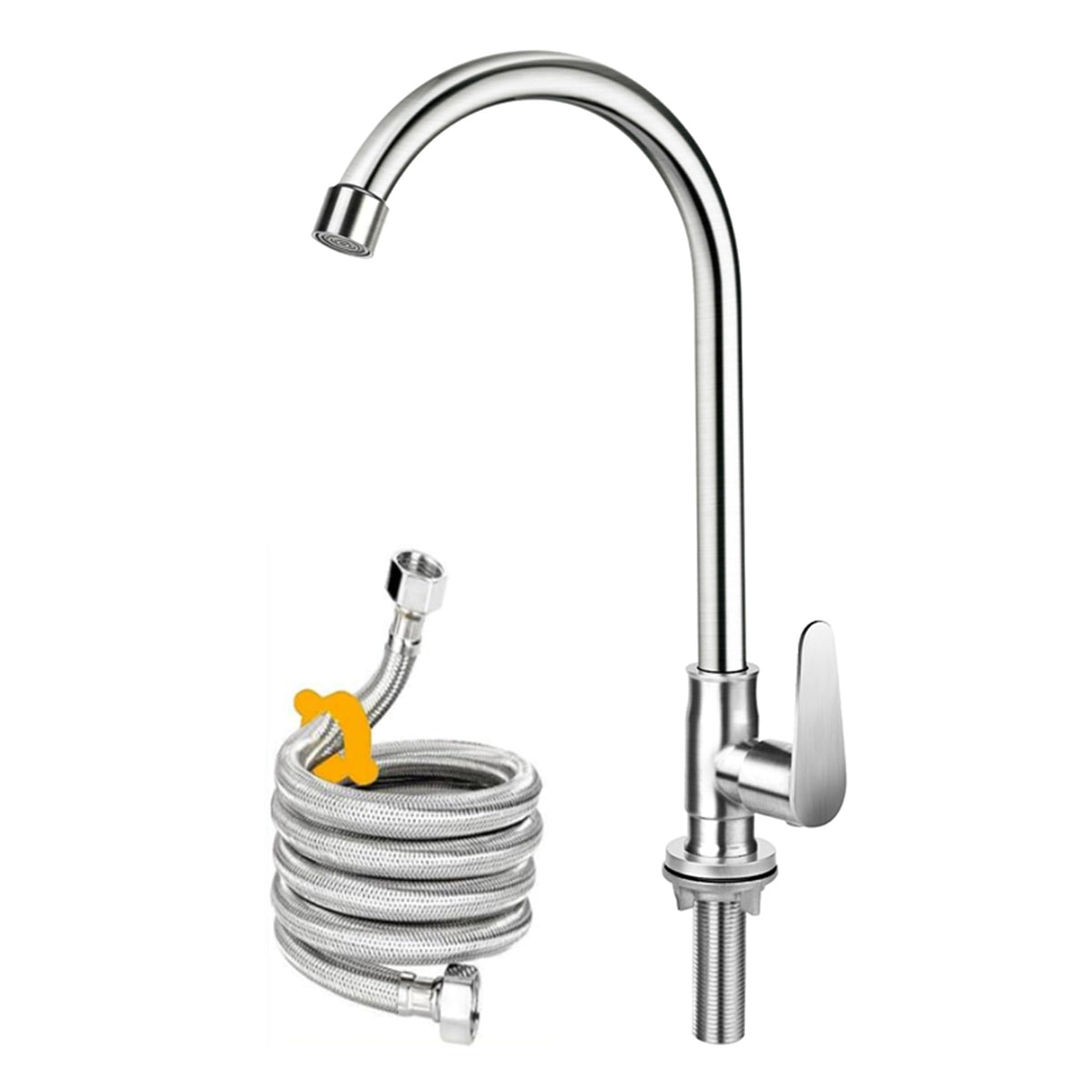 Gonabos brushed nickel cold water faucet with SUS304 steel, ideal for durable kitchen use.