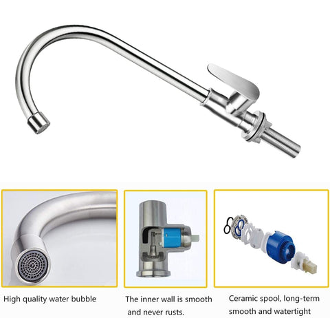 Gonabos stainless steel hose included for easy connection and flexible setup.