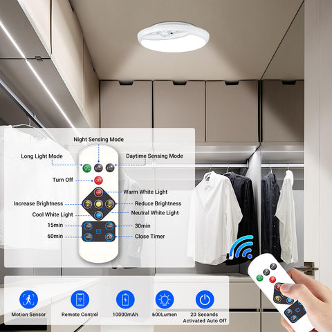 GONDSILY three-color temperature ceiling light from warm to cool