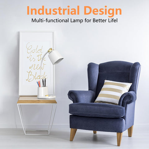 GONDSILY desk lamp with pen holder and phone stand for organization.
