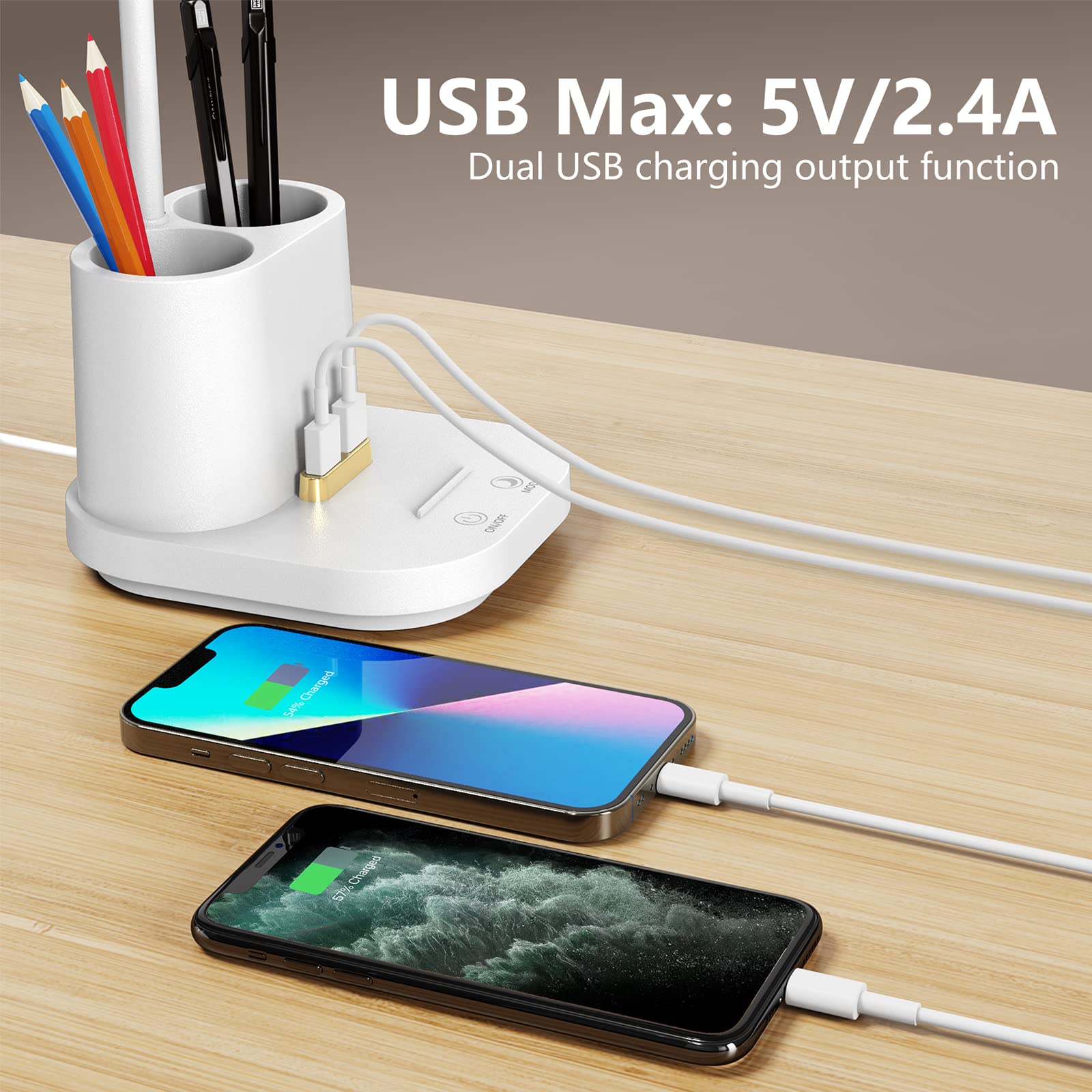 GONDSILY desk lamp with three color modes suited for work and study.