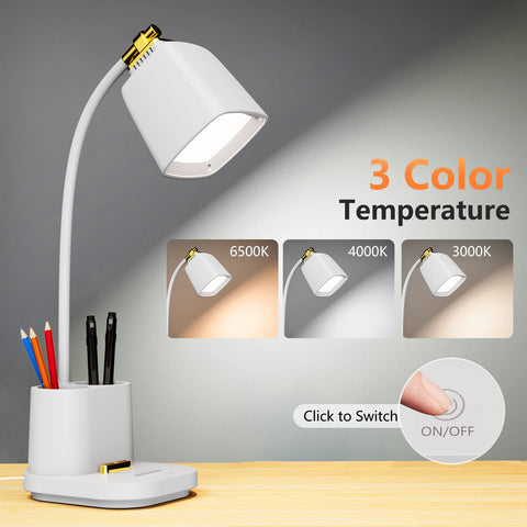 GONDSILY gooseneck desk lamp adjustable angle for focused reading.