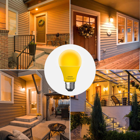 Gonhom E26 base outdoor bug light offers wide porch compatibility.