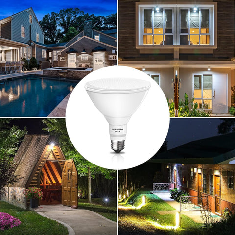 Gonhom Par38 flood light uses E26 base for quick installation