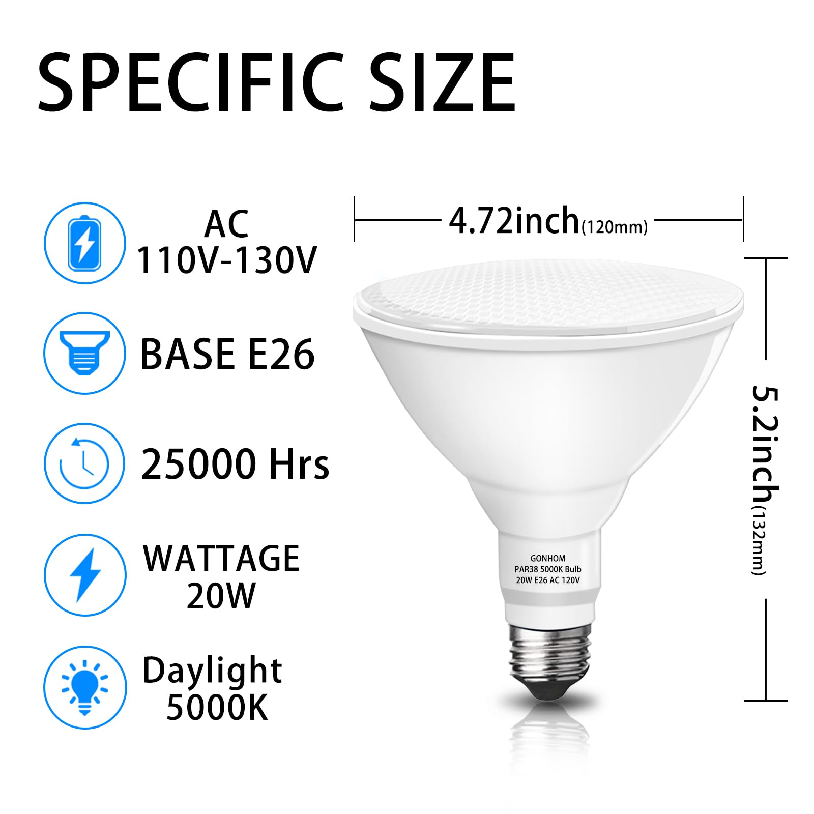 Gonhom Par38 LED flood light mercury-free for eco-friendly lighting