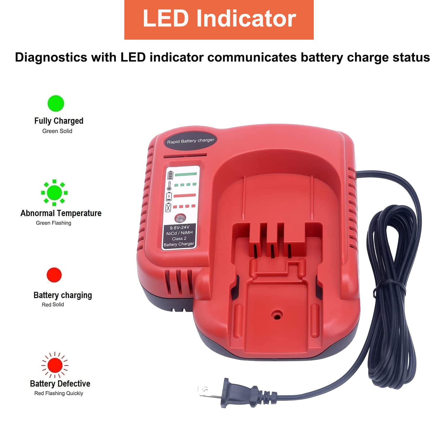 Gonocop BDFC240 fast charging delivers power for faster battery top-ups.