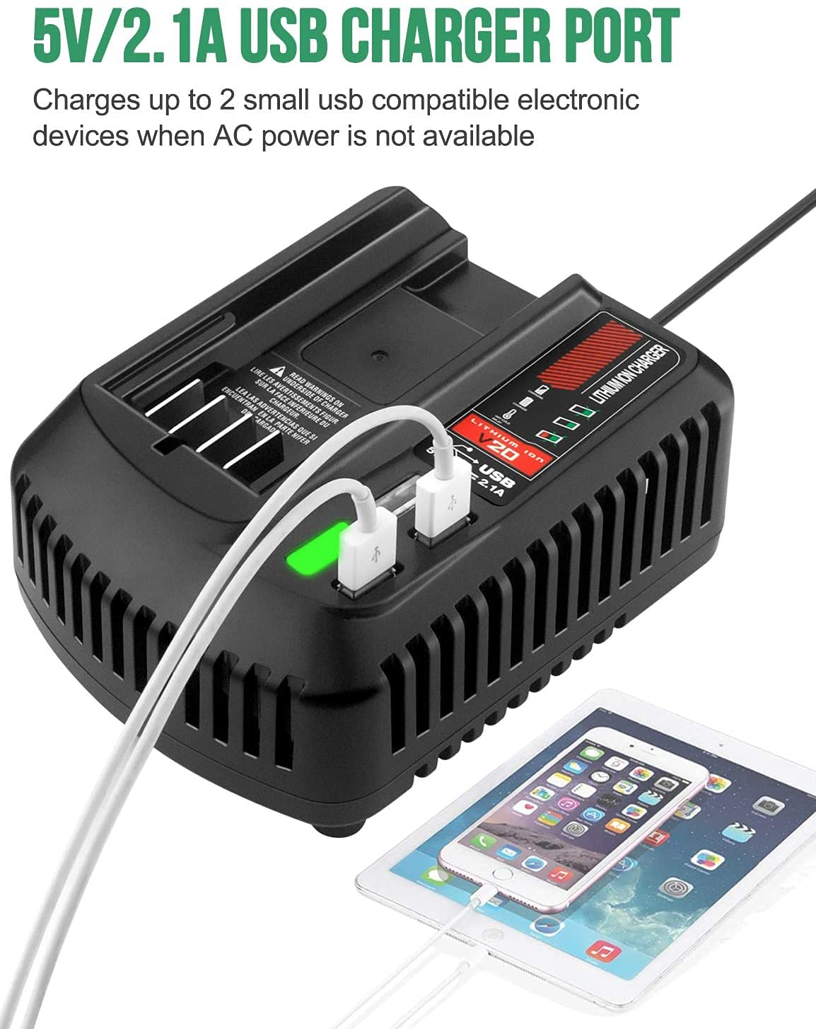 Gonocop CMCB104 V20 charger with durable build for frequent use