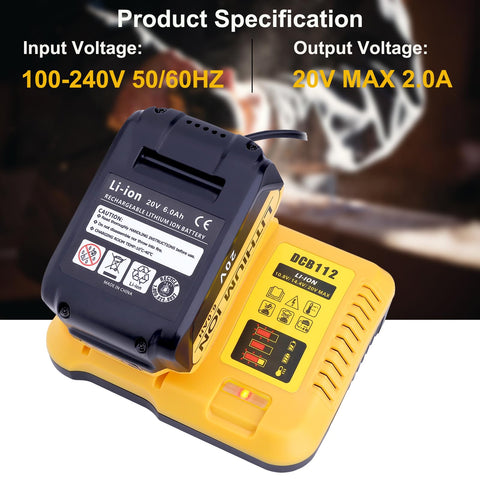 Gonocop DCB112 charger LEDs indicate charging status and temperature protection for safer operation.