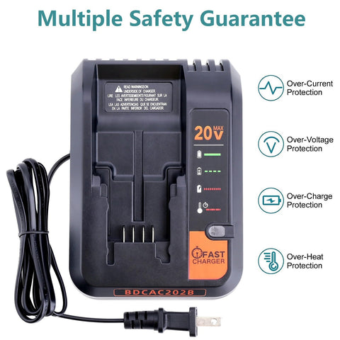 Gonocop 2A charger with overload protection safeguards battery cells during use.