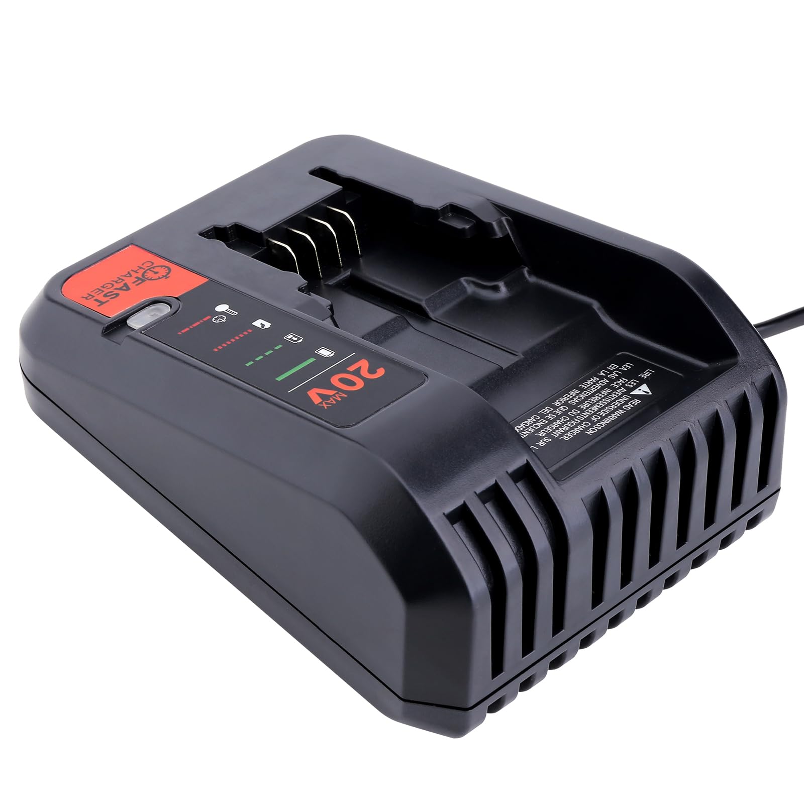 Gonocop replacement charger for BDCAC202B ensures reliable Black and Decker compatibility.