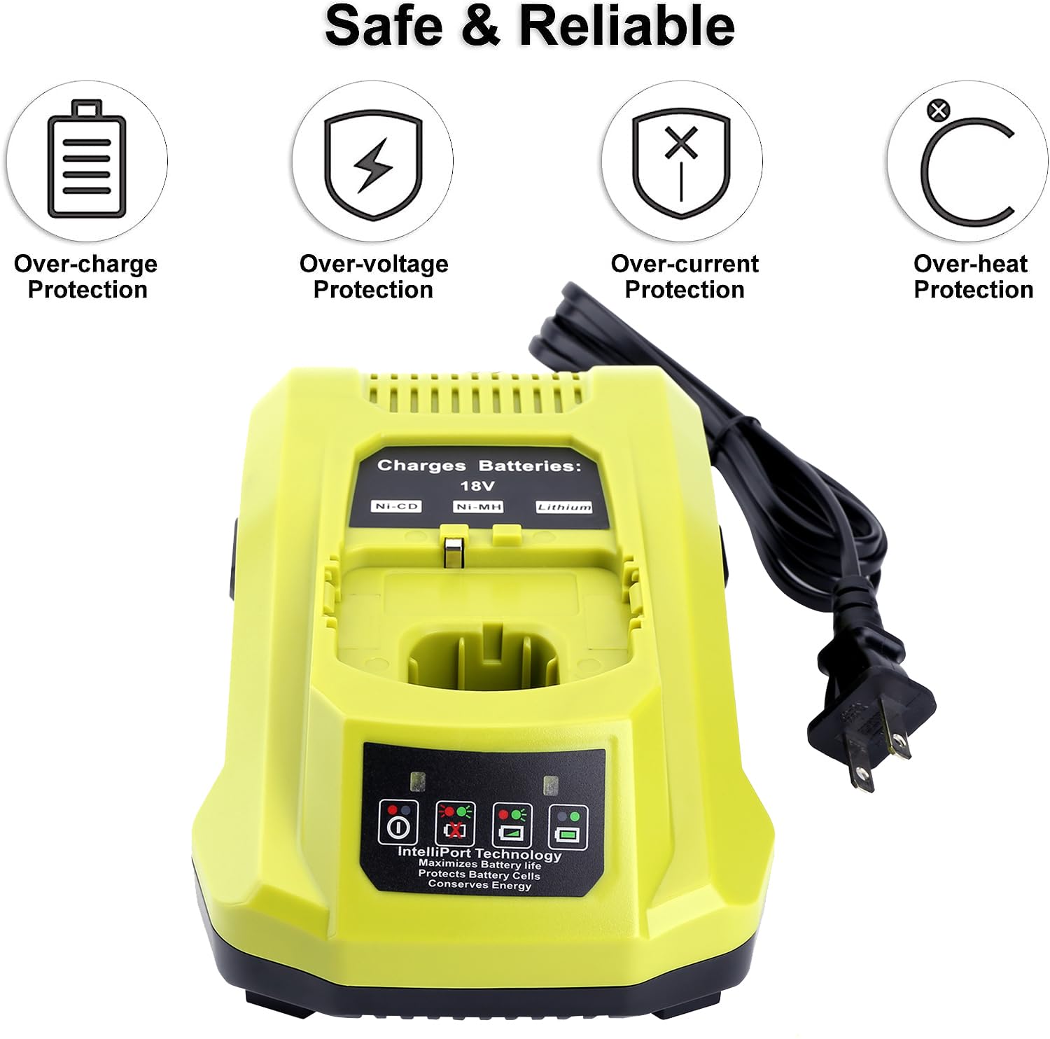 Gonocop Ryobi charger LED indicator shows charging status clearly.