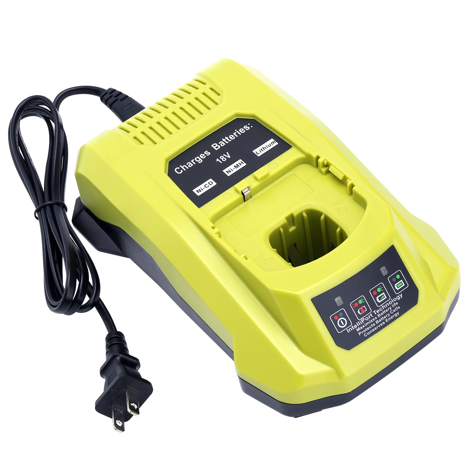 Gonocop Ryobi 18V P117 charger front view for quick charging.