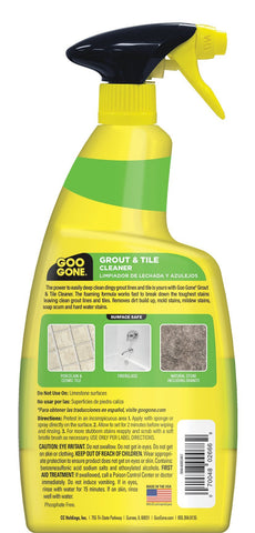 Goo Gone grout cleaner targets mold stains on grout lines