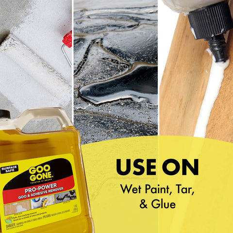 Goo Gone Pro-Power carpet stain cleaner demonstrating quick stain lift