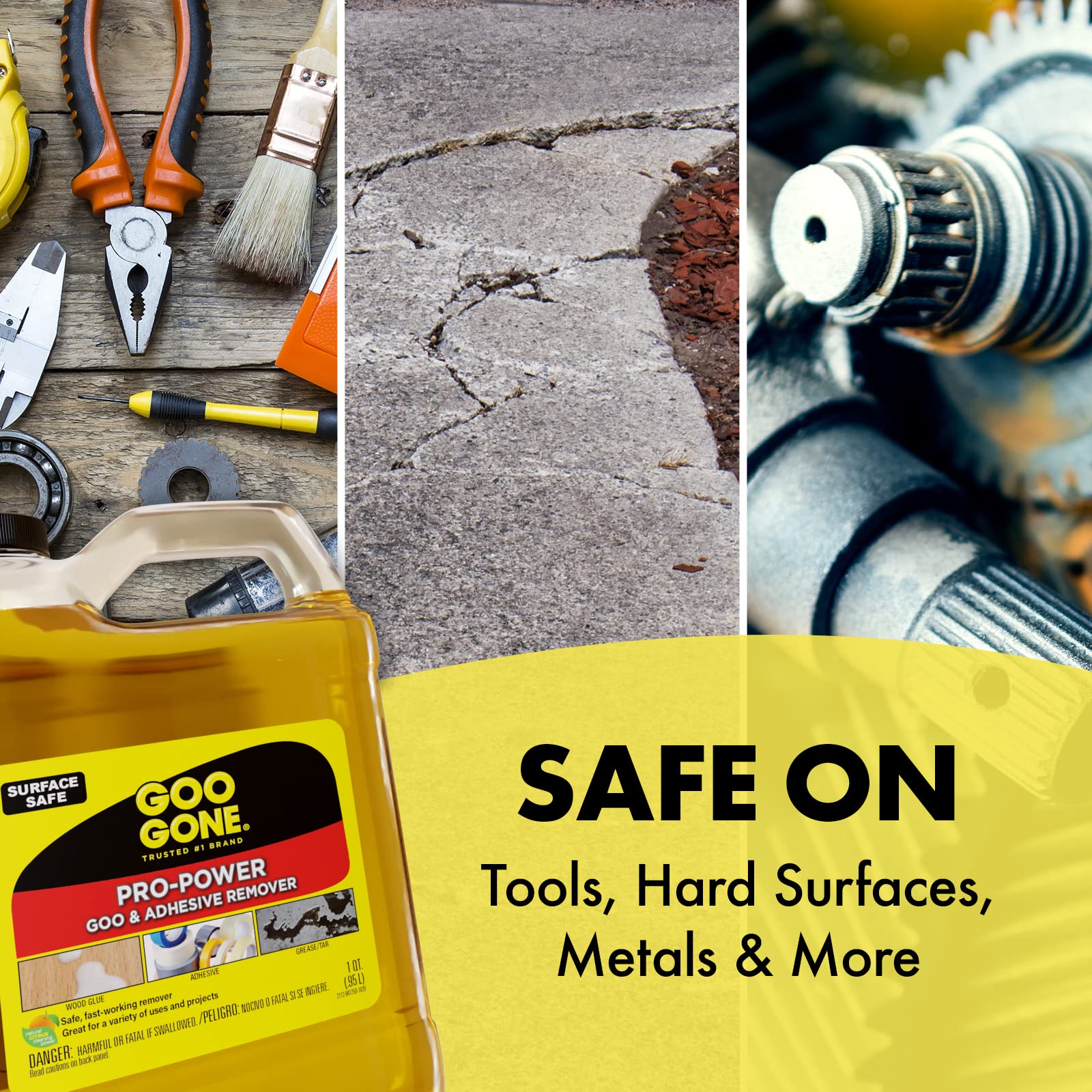 Goo Gone Pro-Power grease and oil remover tackling tough grime