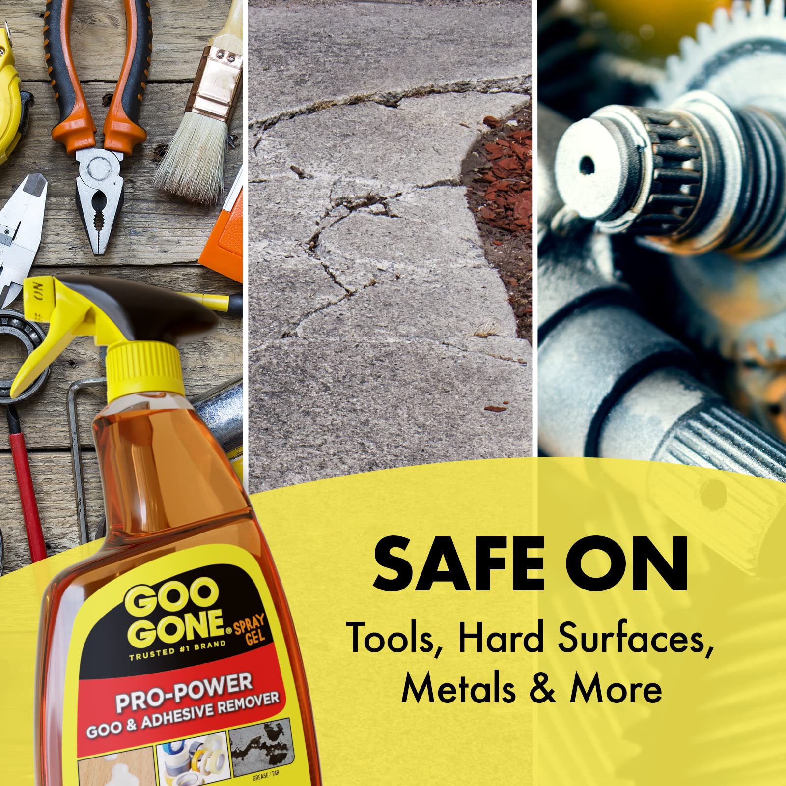 Goo Gone Pro-Power Spray Gel handles silicone caulk and sealants