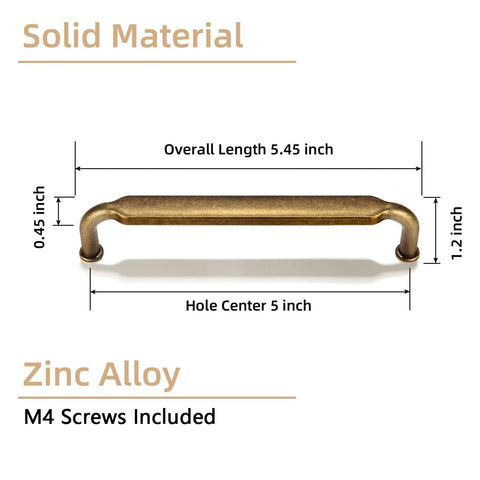 Goo-Ki dresser drawer pulls in antique brass refresh wardrobe spaces.