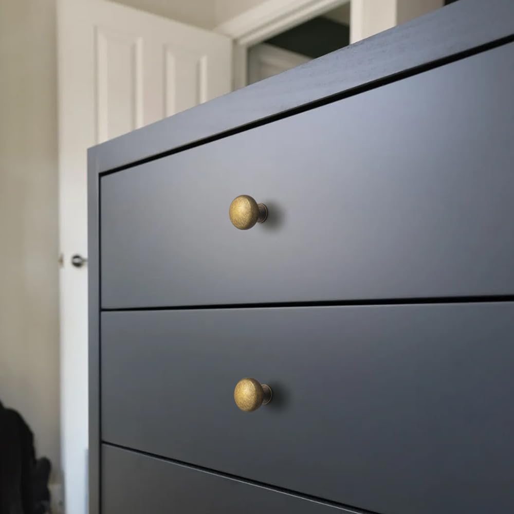 Goo-Ki retro brass hardware complements vintage and modern interiors.