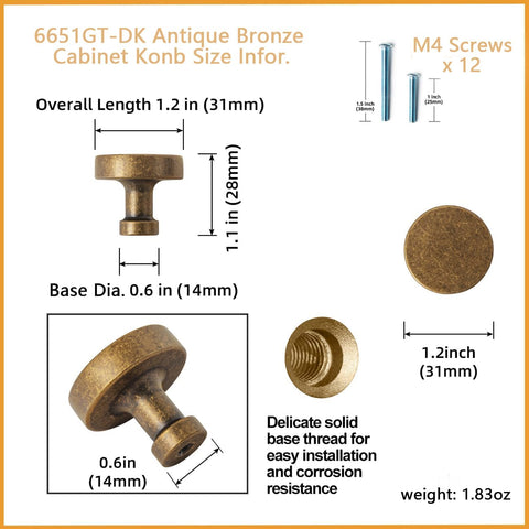 Goo-Ki vintage bronze cabinet pull on dark wood for a stylish upgrade.