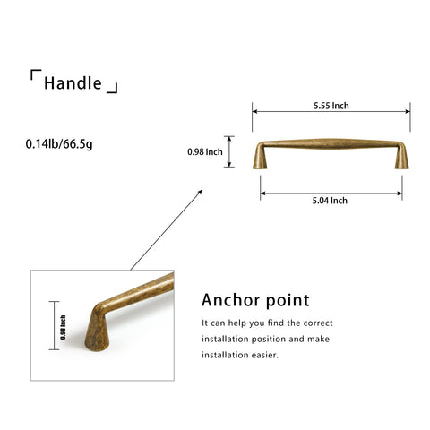 Goo-Ki wear-resistant zinc alloy handle suitable for kitchen and bedroom use