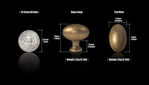 Goo-Ki zinc alloy cabinet knob on a drawer, smooth feel and rust resistance