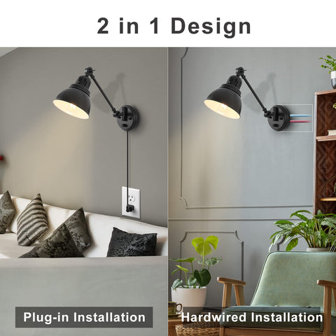GOODATE black metal wall light blends industrial style with durability.
